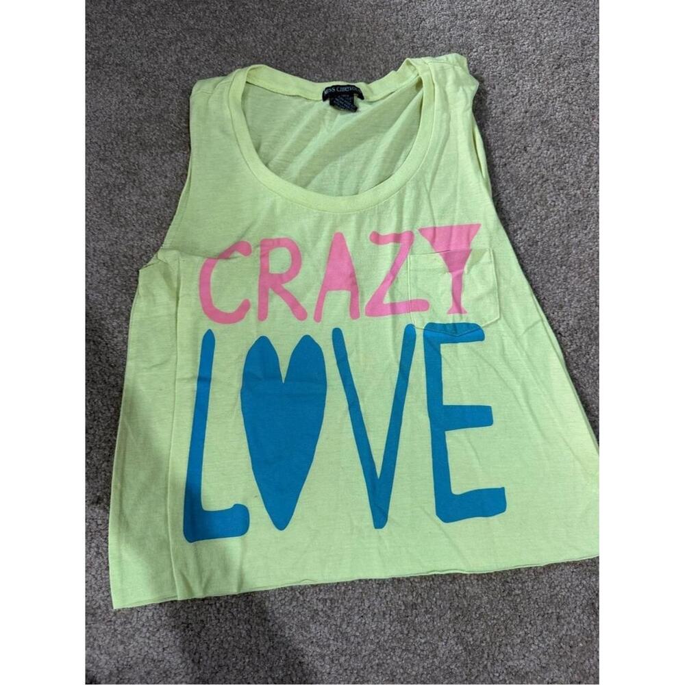 Miss Chevious Bright Yellow Tank 'Crazy Love' Size XS